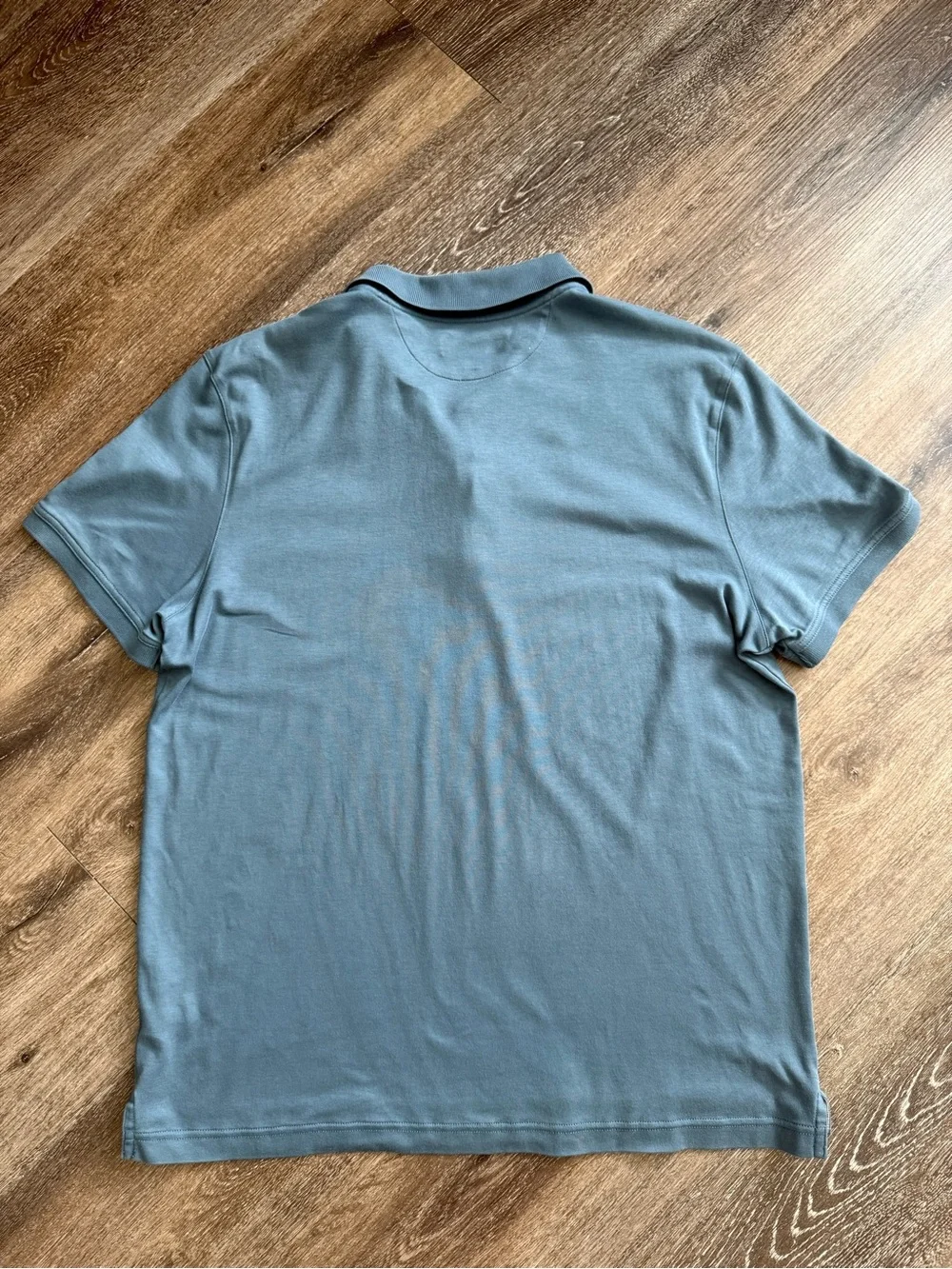 Banana Republic Luxury Pima Cotton Dusty Blue Polo Shirt Size L (fits M)